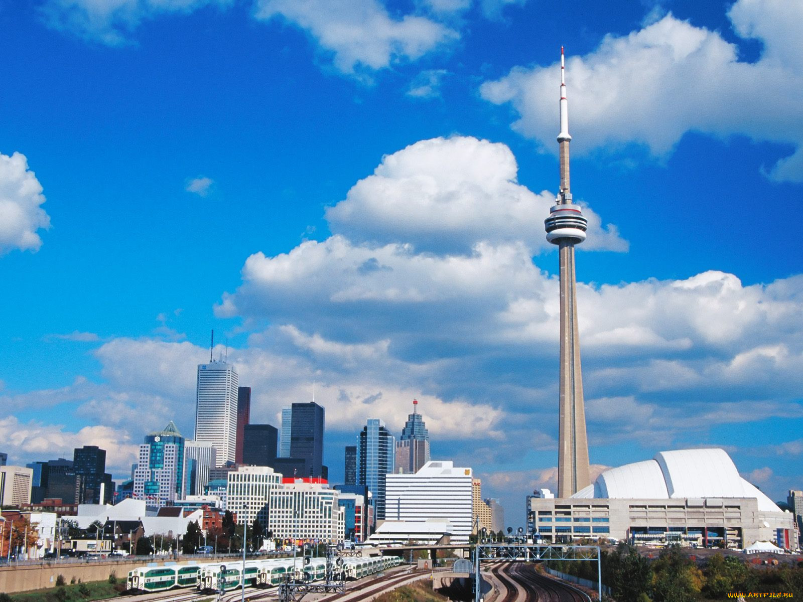 toronto, skyline, canada, 